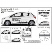 Ochranné boční lišty na dveře, Toyota Yaris III, 2016-2019, HTB, 5d.