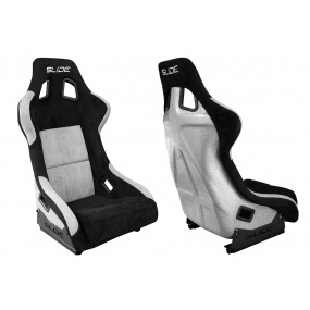 Sportovní skořepina SLIDE KS2 Premium Černé & Šedé Velur Stříbrný Třpyt