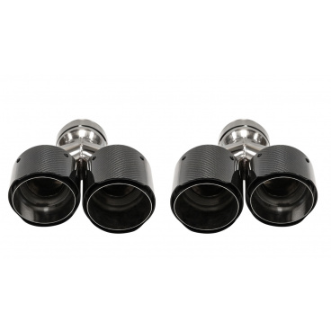 Koncovka Tlumiče 101mmx2 vstup 76mm Carbon Gloss Sada