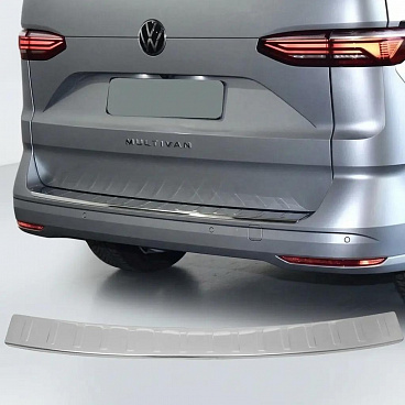 Nerez leštěný kryt horní hrany zadního nárazníku VW T7 Multivan 2021+ Nerez leštěný kryt horní hrany zadního nárazníku VW T7 Multivan 2021+