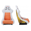 Sportovní křeslo SLIDE KS2 Premium Bílá Oranžová Velur & Oranžový Třpyt