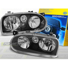 VW GOLF III 1991-97 PŘEDNÍ ČÍRÁ SVĚTLA HELLA BLACK