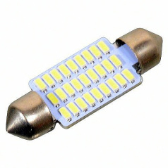 27 LED žárovka sulfit bílá 38 mm 1 ks