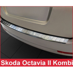 Nerezový kryt zadního nárazníku matný Škoda Octavia II kombi 2004-13