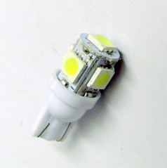 5 SMD LED žárovka T10W2 bílé - 1 ks