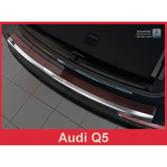 Carbon kryt- nerez ochrana prahu zadního nárazníku Audi Q5 2008+