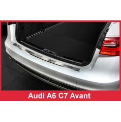 Nerez kryt- ochrana prahu zadního nárazníku Audi A6 C7 Combi 2011-16