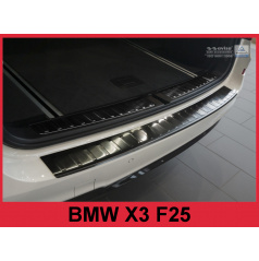 Nerez kryt- černá ochrana prahu zadního nárazníku BMW X3 F25 2014+