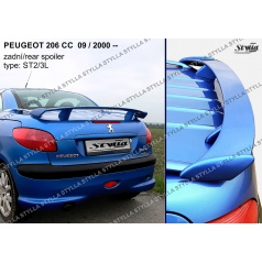 Peugeot 206 CC 2000+ zadní spoiler (EU homologace)