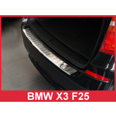 Nerez kryt- ochrana prahu zadního nárazníku BMW X3 F25 2010-14