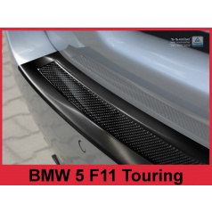 Carbon kryt- černá ochrana prahu zadního nárazníku BMW 5 F11 kombi 2010+