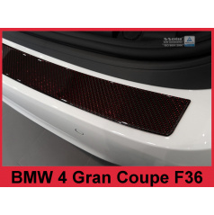 Carbon kryt- ochrana prahu zadního nárazníku 3 D BMW 4 F36 Grand Coupe 2014-16