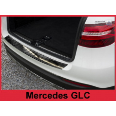 Nerez kryt-černá ochrana prahu zadního nárazníku Mercedes GLC 2015+
