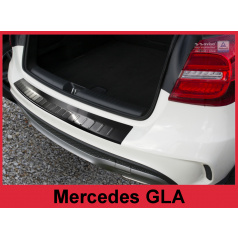 Nerez kryt-černá ochrana prahu zadního nárazníku Mercedes GLA X156 2013-16