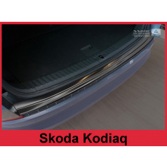 Nerez kryt- černá ochrana prahu zadního nárazníku Škoda Kodiaq 2016+