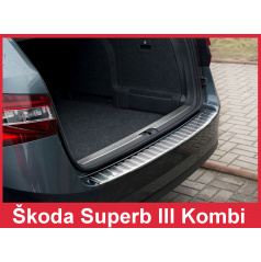 Nerez kryt- ochrana prahu zadního nárazníku Škoda Superb III kombi 2015+