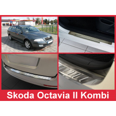 Nerez kryt- sestava-ochrana prahu zadního nárazníku+ochranné lišty prahu dveří Škoda Octavia II kombi 2004-12