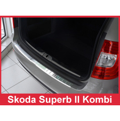 Nerez kryt- ochrana prahu zadního nárazníku Škoda Superb II kombi 2013-15
