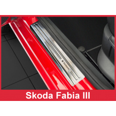 Nerez ochranné lišty prahu dveří 4ks Škoda Fabia III 2014-16