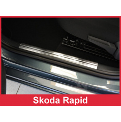 Nerez ochranné lišty prahu dveří 2ks vnitřní Škoda Rapid 2013-16