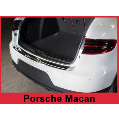 Nerez kryt- černá ochrana prahu zadního nárazníku Porsche Macan 2014+
