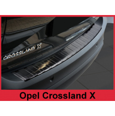 Nerez kryt- černá ochrana prahu zadního nárazníku Opel Crossland X 2017+