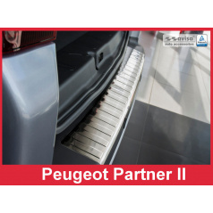 Nerez kryt- ochrana prahu zadního nárazníku Peugeot Partner II 2008-16