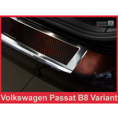 Carbon kryt- ochrana prahu zadního nárazníku Volkswagen Passat B8 2014+