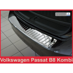 Nerez kryt- chrom ochrana prahu zadního nárazníku Volkswagen Passat B8 kombi 2014+