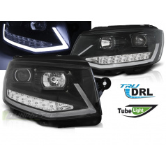 VW T6 2015- přední čirá světla black tube light LED DRL