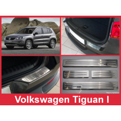 Nerez kryt- sestava-ochrana prahu zadního nárazníku+ochranné lišty prahu dveří VW Tiguan 2007-15