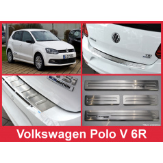 Nerez kryt- sestava-ochrana prahu zadního nárazníku+ochranné lišty prahu dveří VW Polo V 6R 2014-16