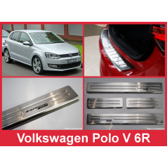 Nerez kryt- sestava-ochrana prahu zadního nárazníku+ochranné lišty prahu dveří VW Polo V 6R 2009-14