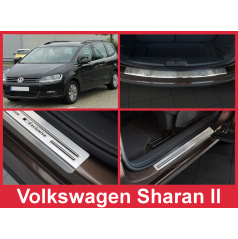 Nerez kryt- sestava-ochrana prahu zadního nárazníku+ochranné lišty prahu dveří VW Sharan II 2010-16