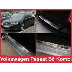 Nerez kryt- sestava-ochrana prahu zadního nárazníku+ochranné lišty prahu dveří VW Passat B6 kombi 2005-10