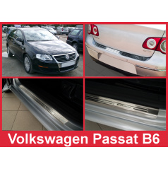 Nerez kryt- sestava-ochrana prahu zadního nárazníku+ochranné lišty prahu dveří VW Passat B6 2005-10
