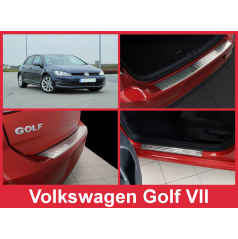Nerez kryt- sestava-ochrana prahu zadního nárazníku+ochranné lišty prahu dveří VW Golf VII 2012-16