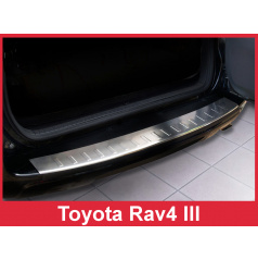 Nerez kryt- ochrana prahu zadního nárazníku Toyota RAV4 III 2008-10 s rezervou na 5. dveřích