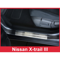 Nerez ochranné lišty prahu dveří 4ks Nissan X-Trail 3 2013-17