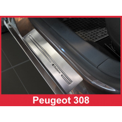 Nerez ochranné lišty prahu dveří 4ks Peugeot 308 2 2013-17