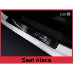 Nerez černé ochranné lišty prahu dveří 4ks Seat Ateca 2015-16