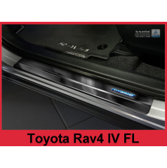 Nerez černé ochranné lišty prahu dveří 4ks Toyota Rav 4 2016+