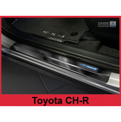Nerez černé ochranné lišty prahu dveří 4ks Toyota CH-R 2016