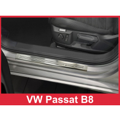 Nerez ochranné lišty prahu dveří 4ks Volkswagen Passat B8 2014-20