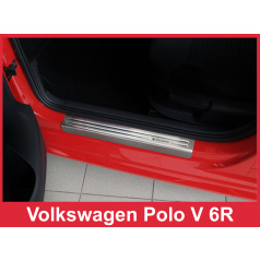 Nerez ochranné lišty prahu dveří 4ks Volkswagen Polo 5 6R 2009-16