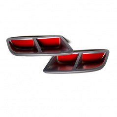 Škoda Karoq - atrapy výfuku Turbo / spoilery zadního difuzoru - Glowing Red