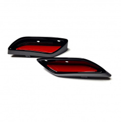 Atrapy výfuku RS-Style v provedení RS230 Glossy black - Glowing red - Škoda Superb III