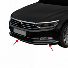 Nerez spodní lip s podlepením Omtec VW Passat 2015-19 (3 ks) černý