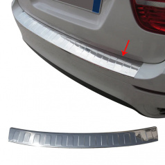 Nerez kryt nákladové hrany zadniho nárazníku Omtec BMW X6 200814 leštěný