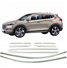 Nerez obložení oken Hyundai Tucson 2015-20 10 ks